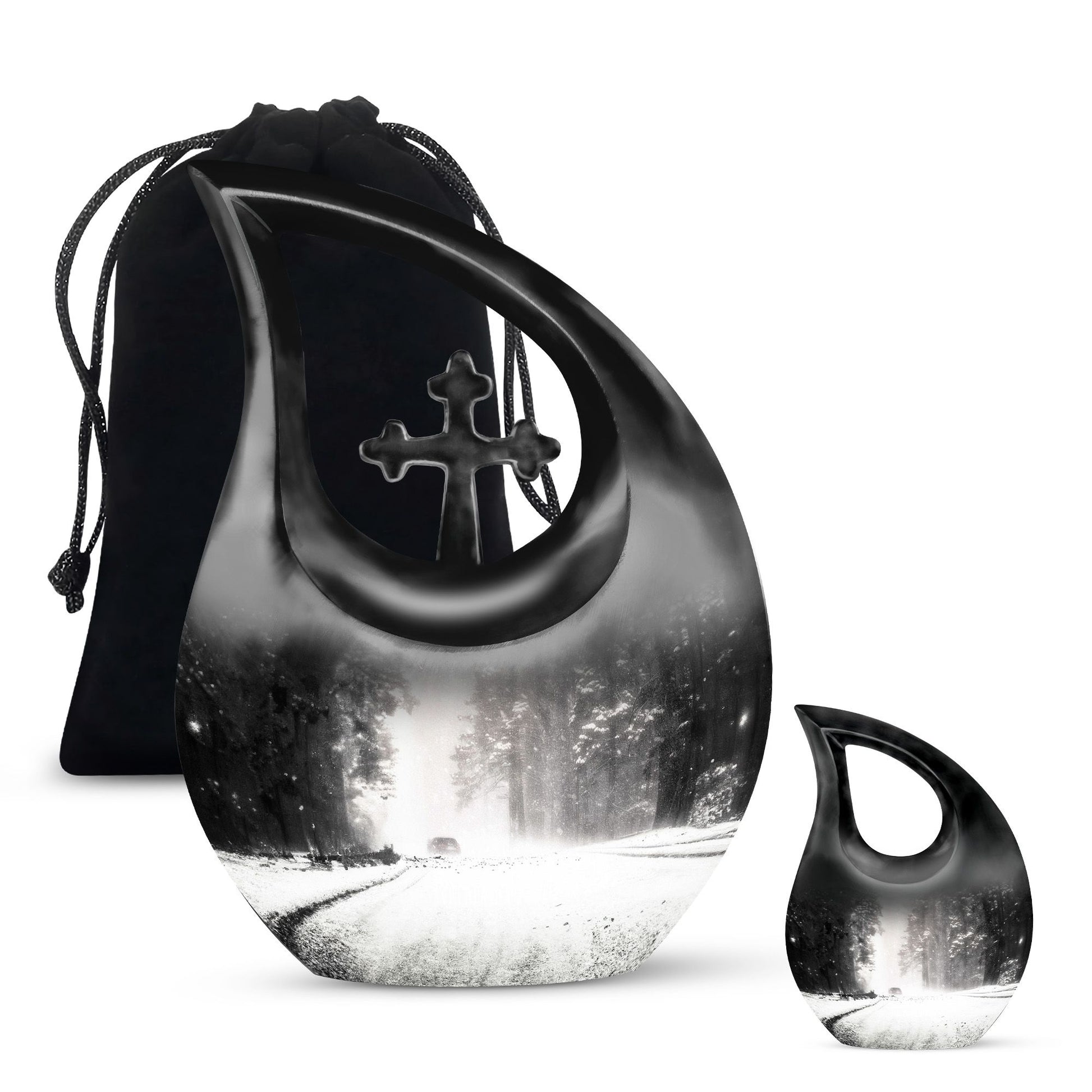Mountain Winter Urns For Ashes - Mini Urn For Ashes For Women