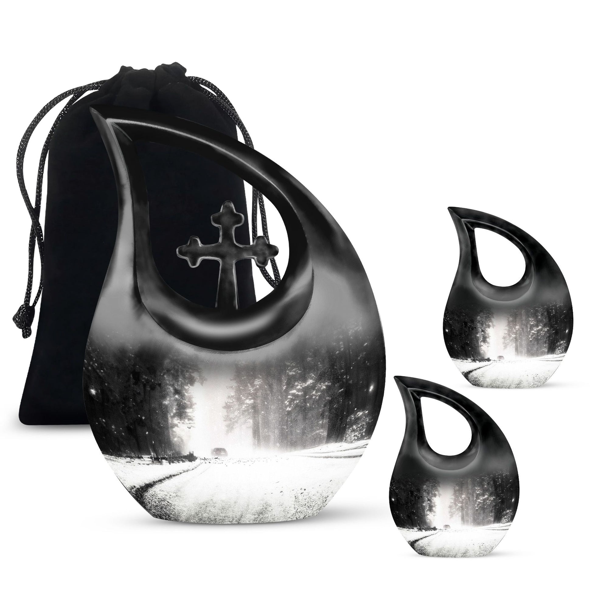 Mountain Winter Urns For Ashes - Mini Urn For Ashes For Women