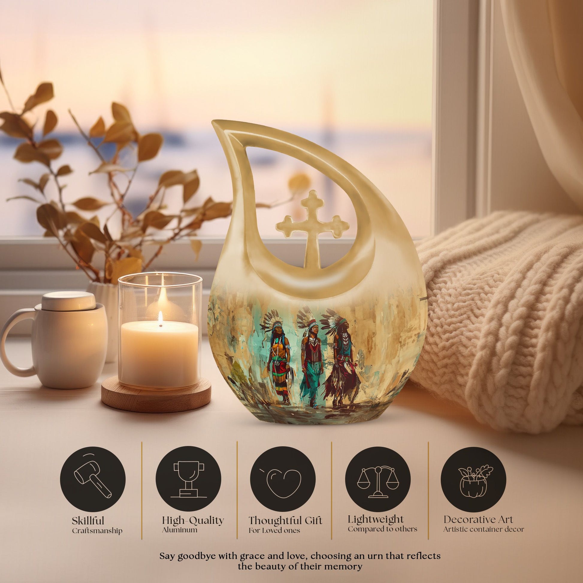 Native American Urns For Ashes - Cremation Keepsakes For Men