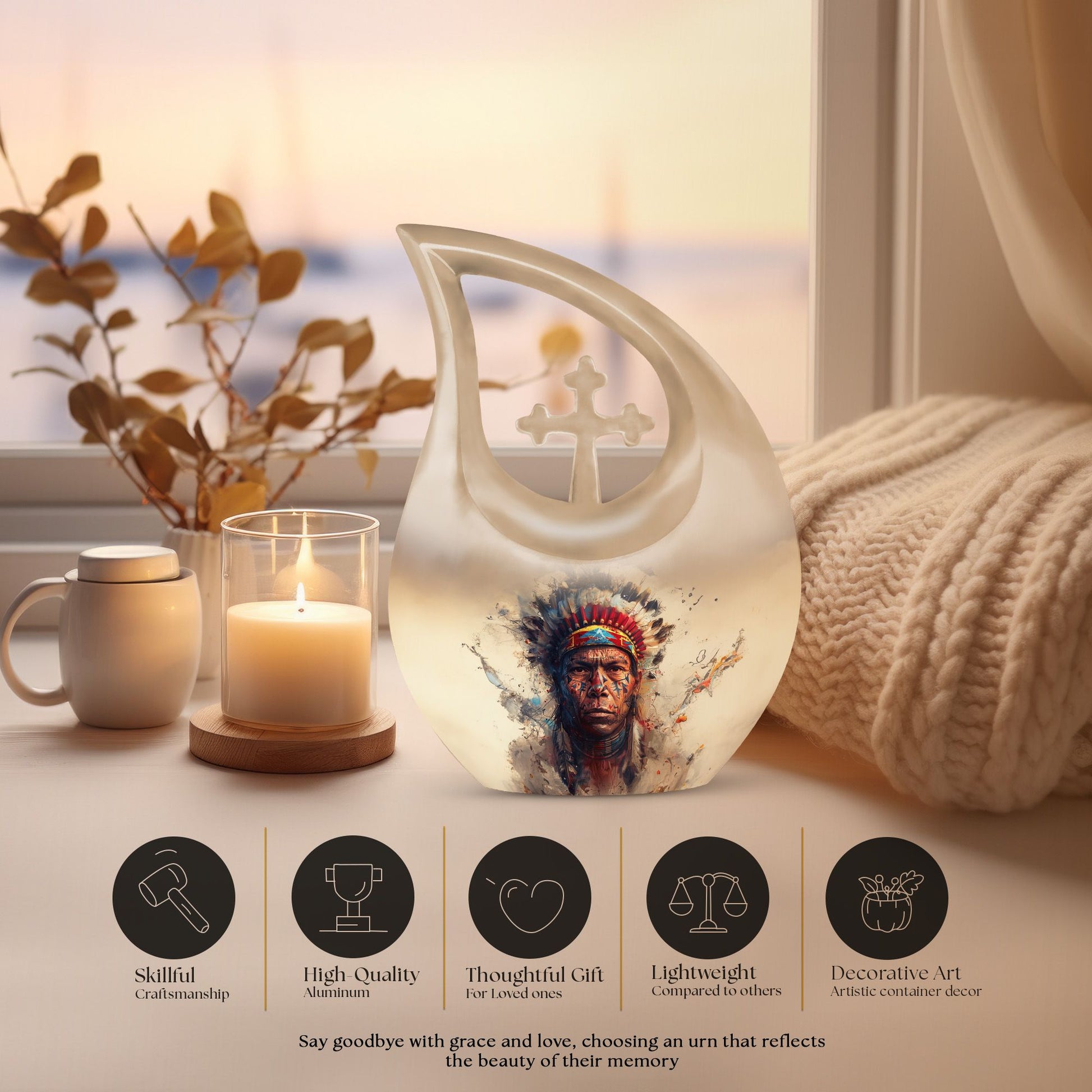Native American Urns For Ashes - Adult Urns For Men & Women