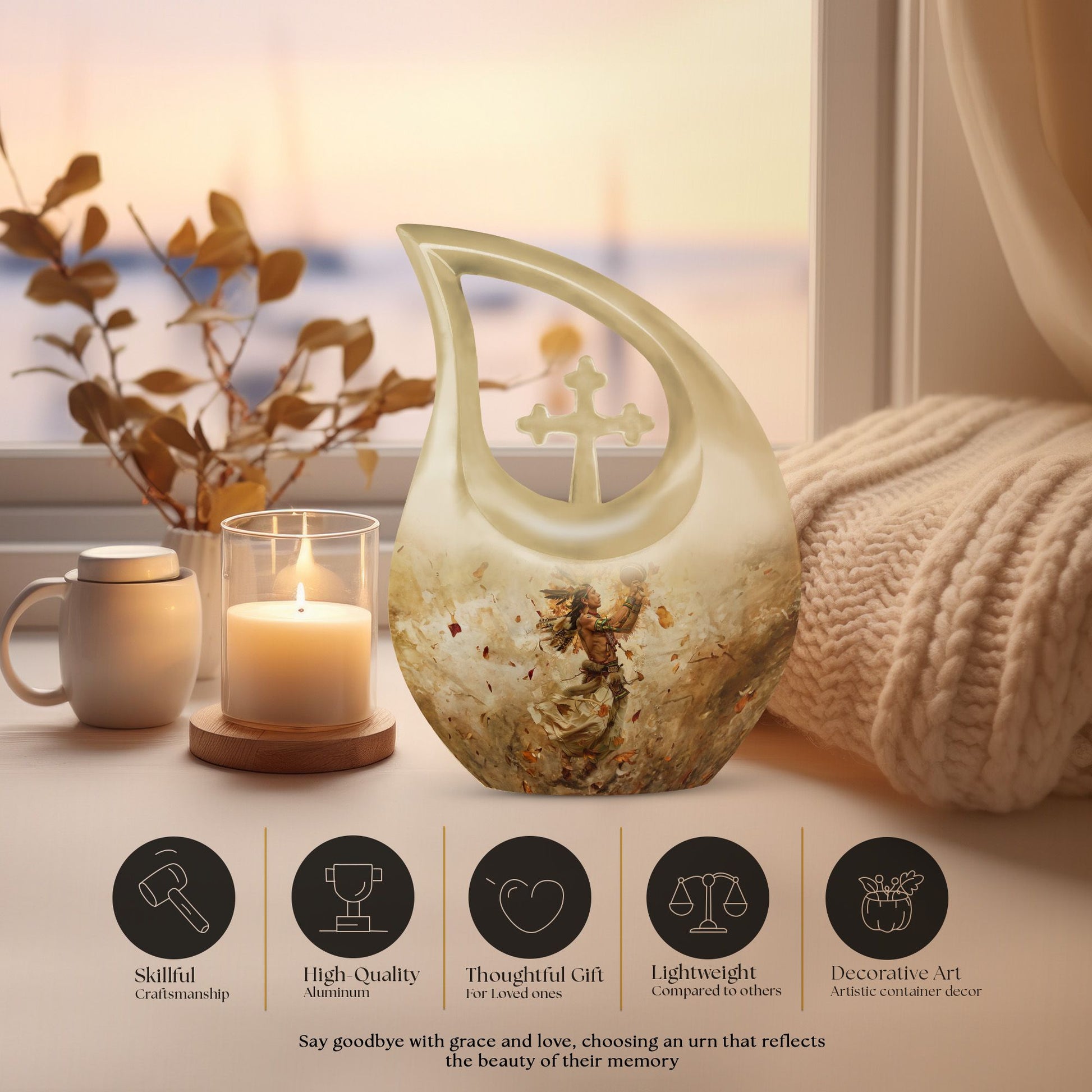 Native American Urns For Ashes - Small Urns For Women Human Ashes