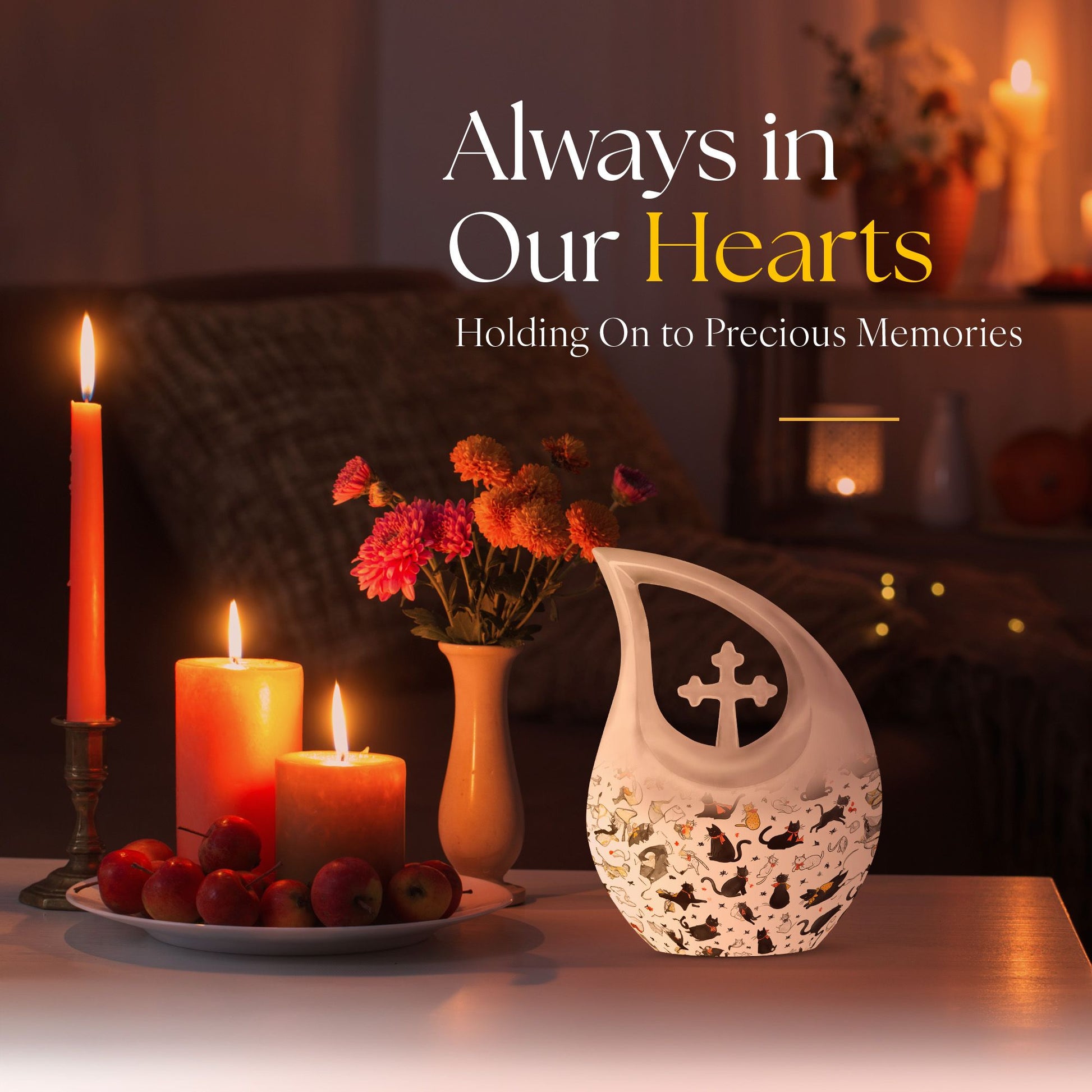 Paws Urns For Ashes - Small Urns For Human Ashes Women Keepsake