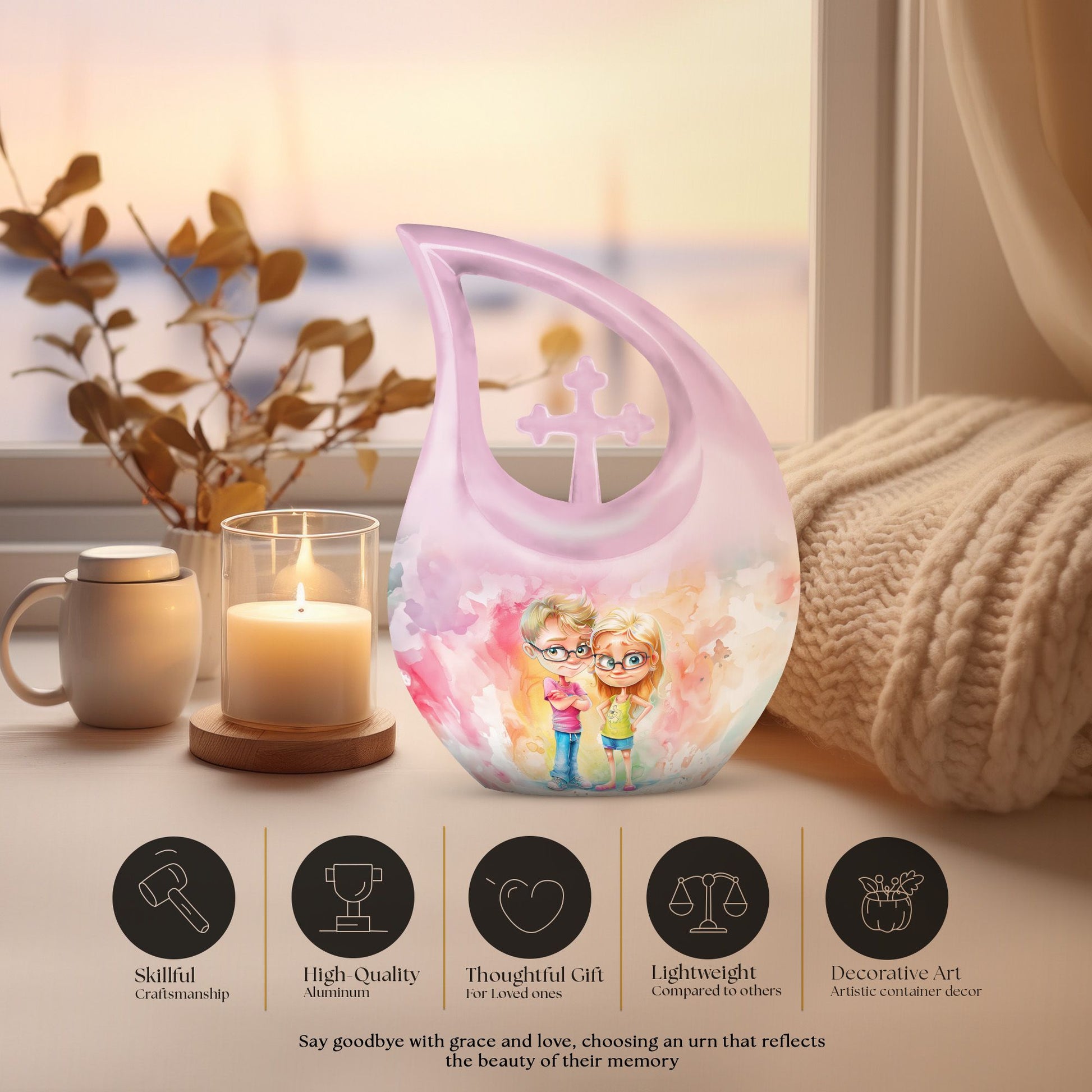 Brother And Sister Urns For Ashes - Small Urns For Human Ashes Adult Female