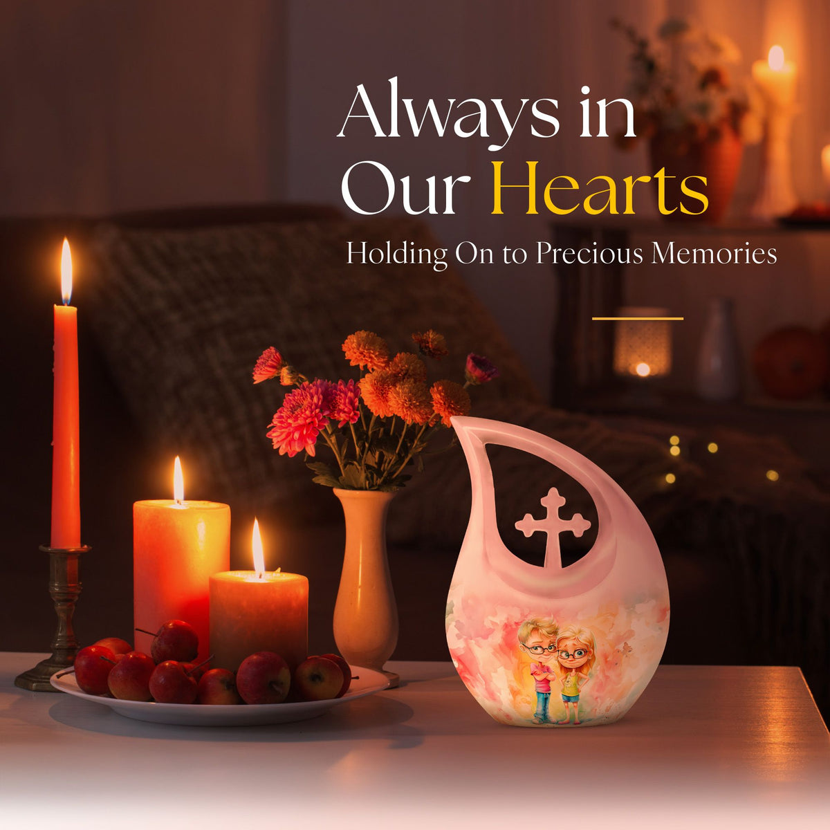 Brother And Sister Urns For Ashes - Small Urns For Human Ashes Adult Female