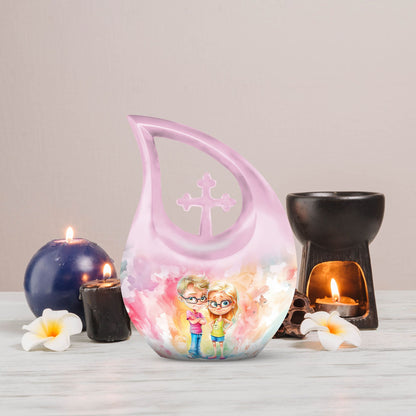 Brother And Sister Urns For Ashes - Small Urns For Human Ashes Adult Female
