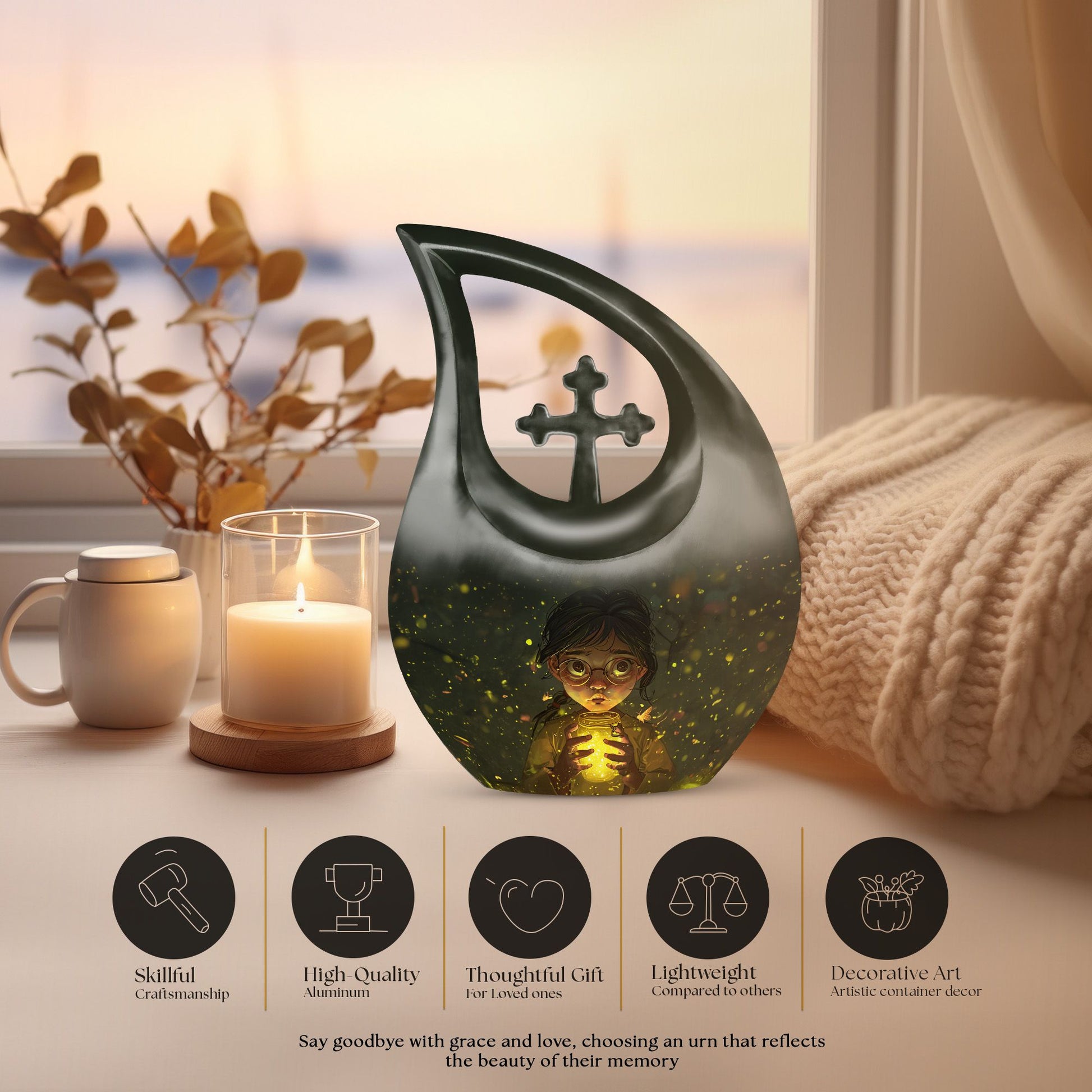 Twilight Pot Urns For Ashes - Urn For Human Ashes For Men