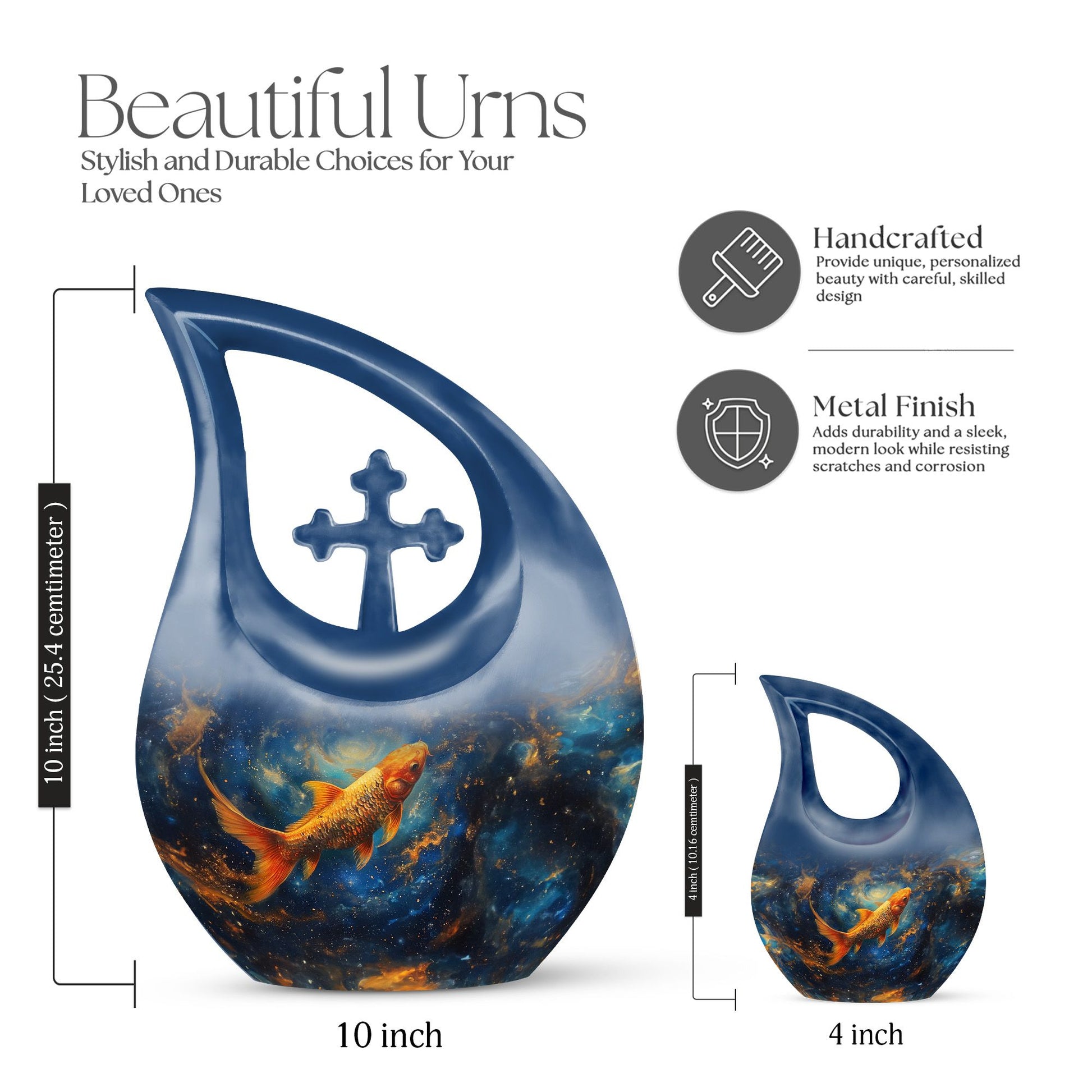 Fish Urns For Ashes - Large Urns For Human Ashes Adult Male
