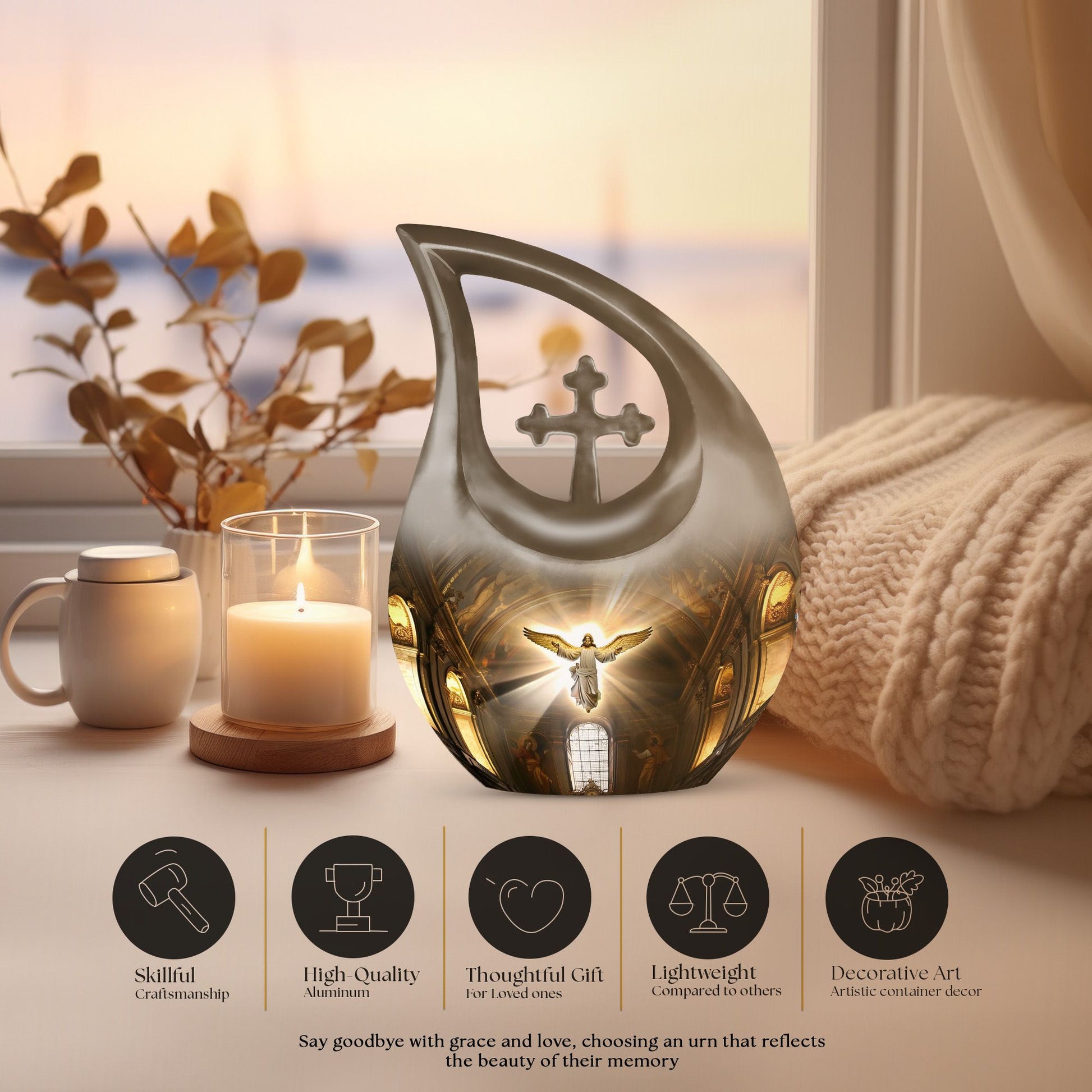 Catholic Urns For Ashes - Cremation Urns For Human Ashes Adult Male