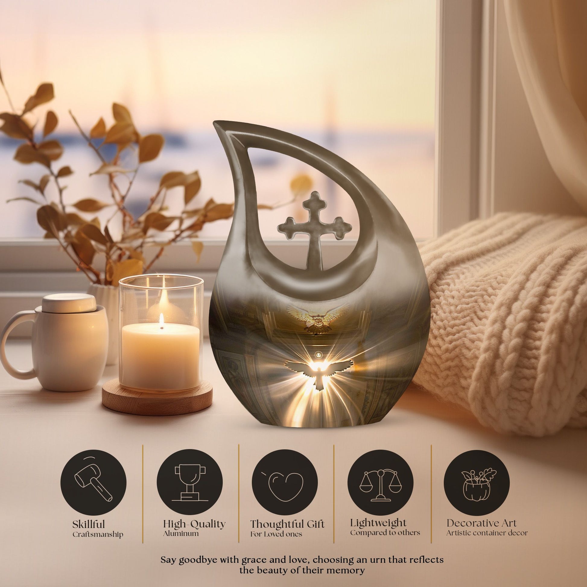 Catholic Urns For Ashes - Cremation Urn Adult Male