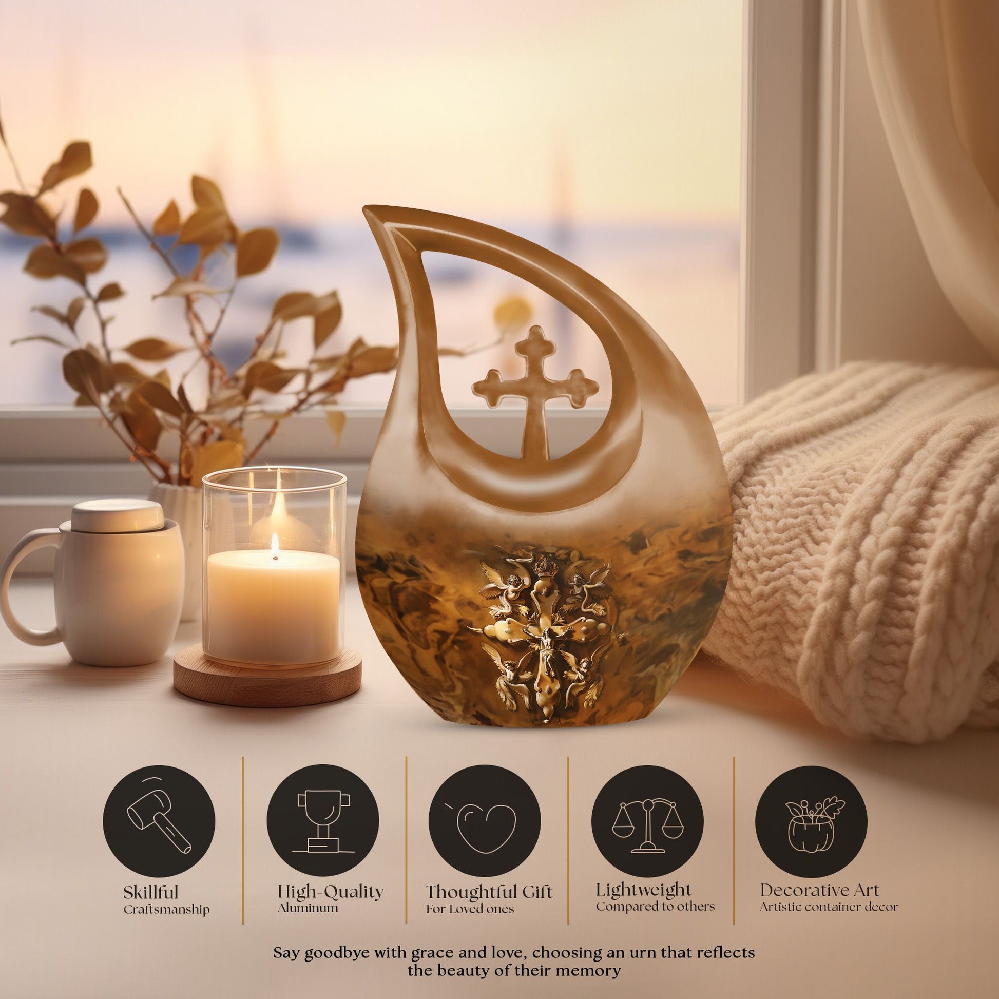 Catholic Urns For Ashes - Urn Human Ash Adult Female