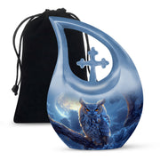 Owl Theme Cremation Urn – Luxury Memorial Urn For Burial