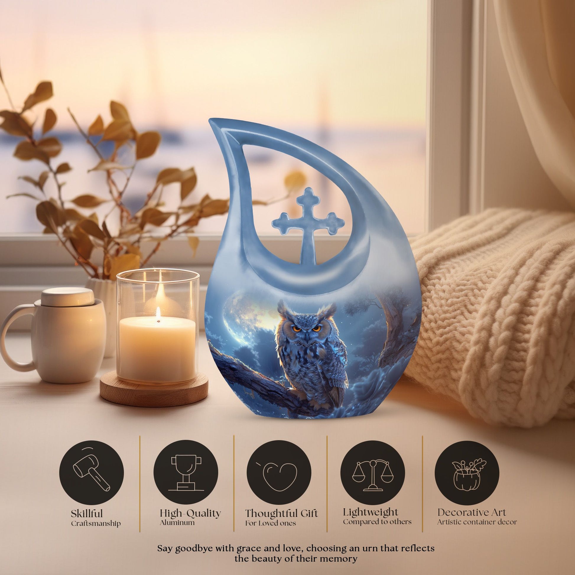 Owl Urns For Ashes - Funeral Urns For Adult Ashes Women