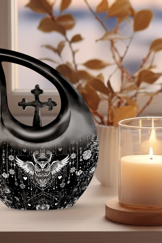 Owl Urns For Ashes - Funeral Decor Urn - Memorial Urn