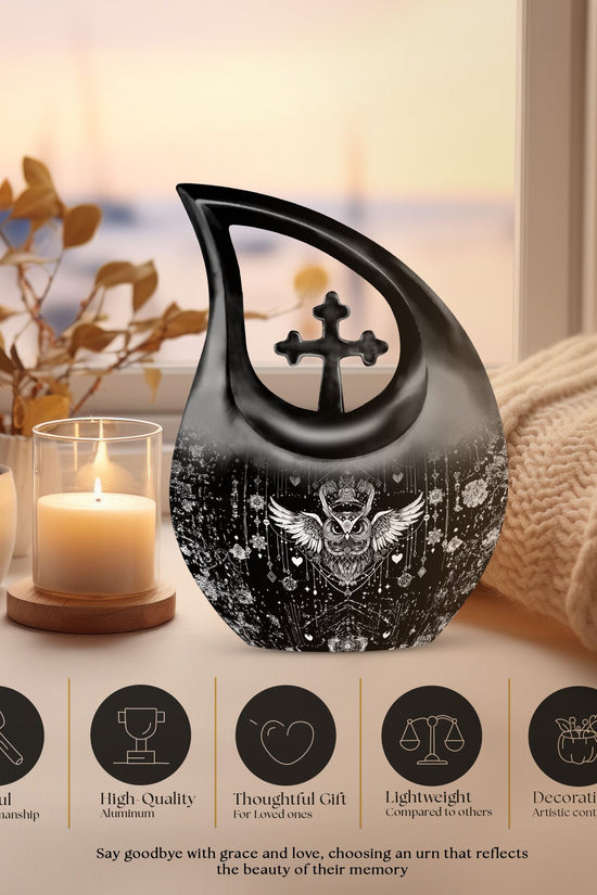 Owl Urns For Ashes - Funeral Decor Urn - Memorial Urn