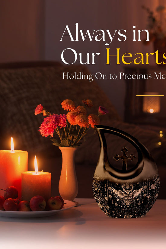 Owl Urns For Ashes - Funeral Decor Urn - Memorial Urn