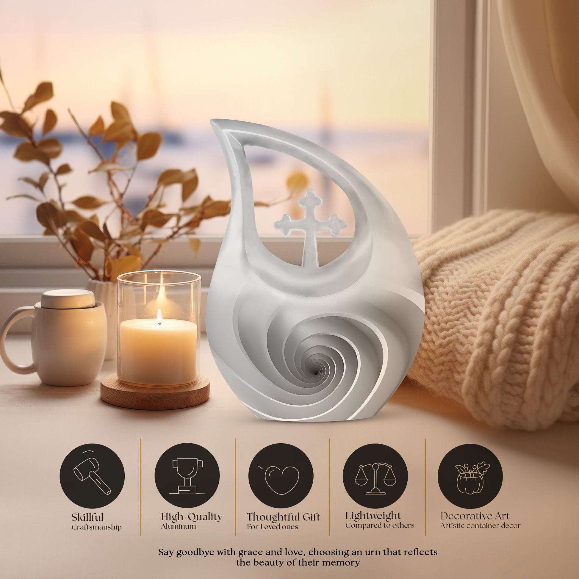 Spiral Urns For Ashes - Funeral Urns For Adult Ashes