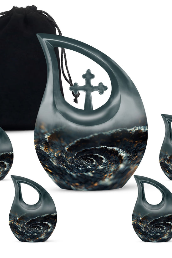 Spiral Urns For Ashes - Cremation Urns Large & Small Combo