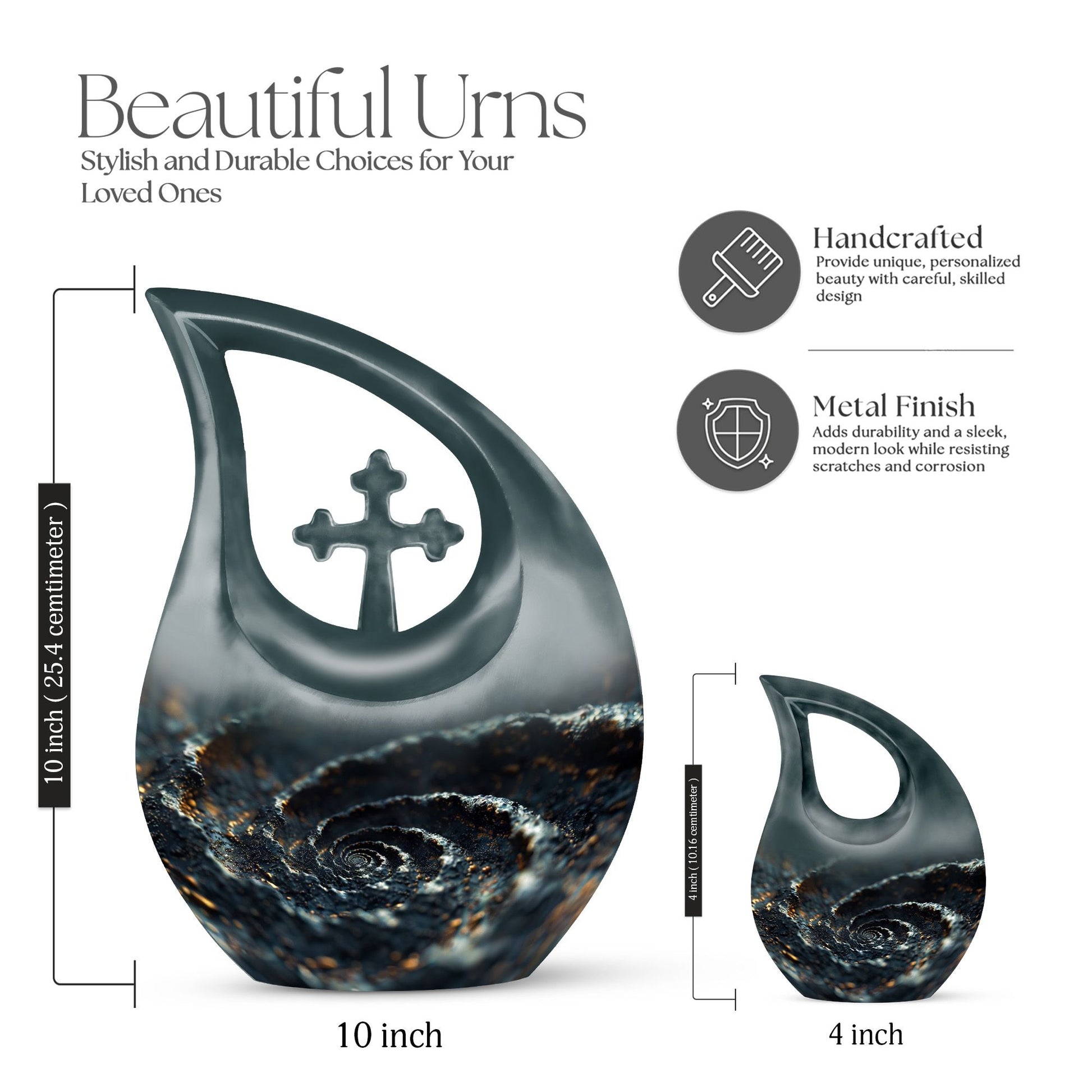 Spiral Urns For Ashes - Cremation Urns Large & Small Combo