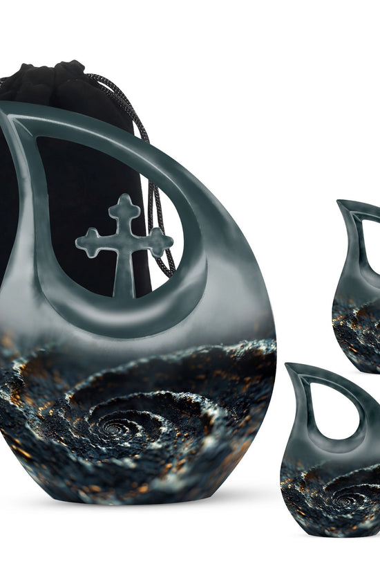 Spiral Urns For Ashes - Cremation Urns Large & Small Combo