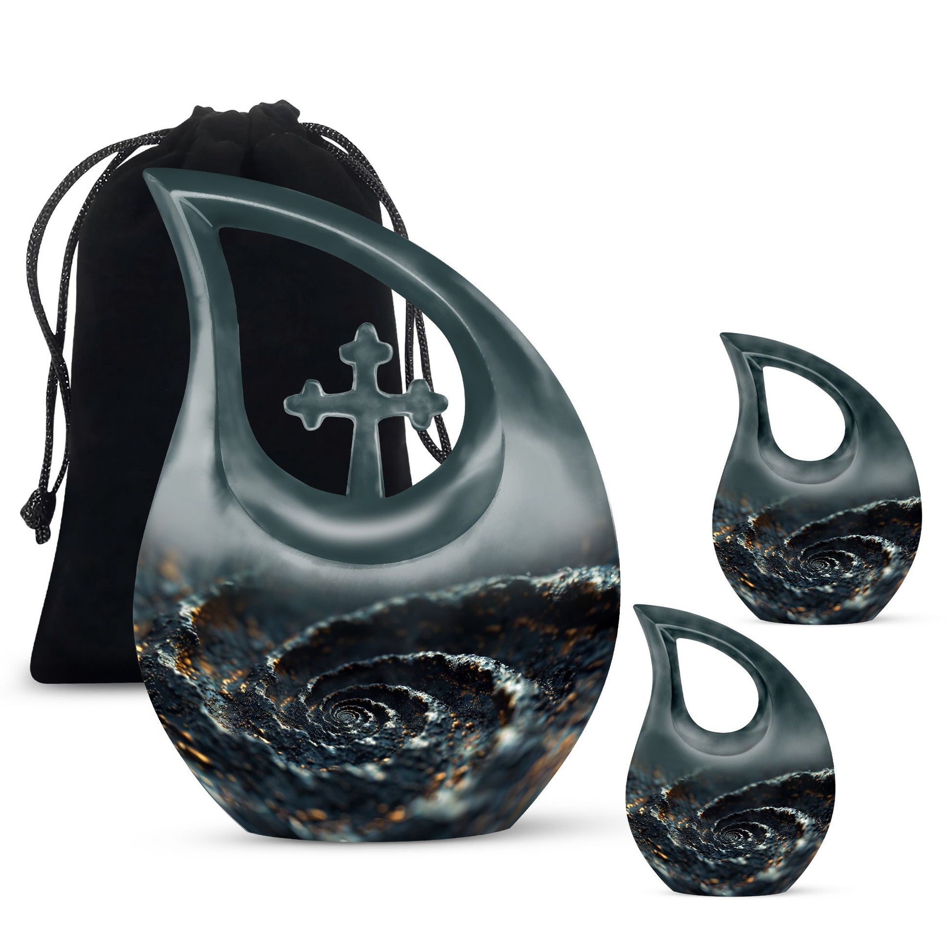 Spiral Urns For Ashes - Cremation Urns Large & Small Combo