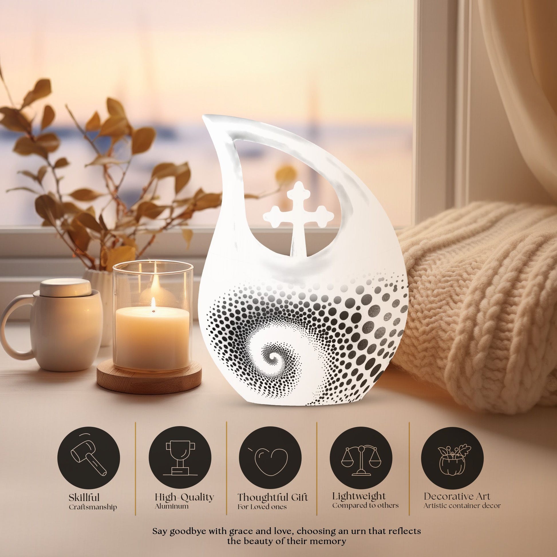 Spiral Urns For Ashes - Funeral Cremation Urns For Ashes