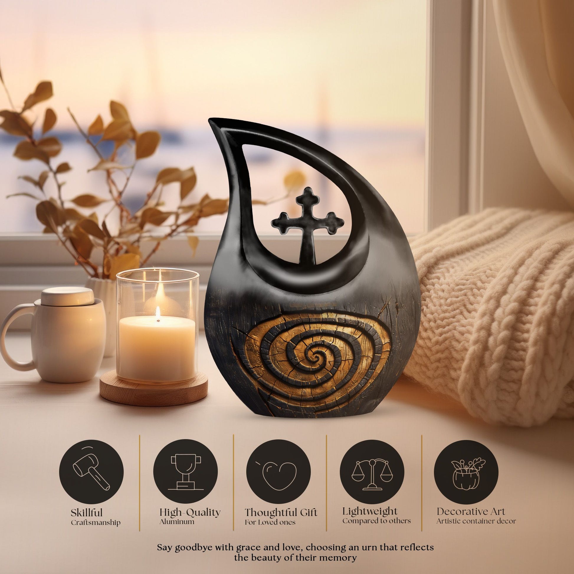 Spiral Urns For Ashes - Keepsake Funeral Urns