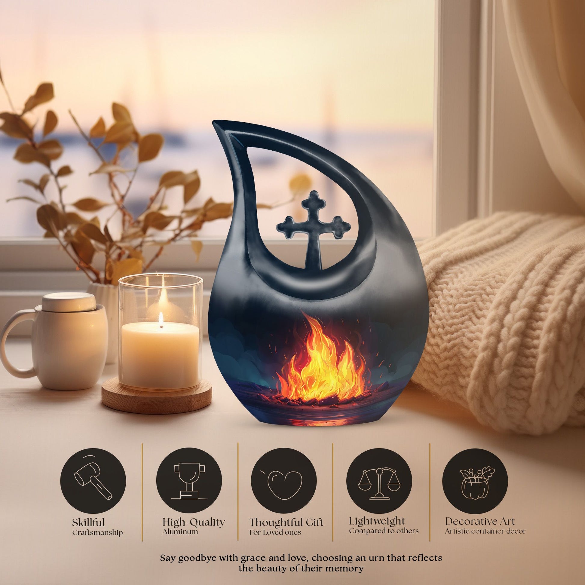 Bornfire Urns For Ashes - Burial Urns For Humans