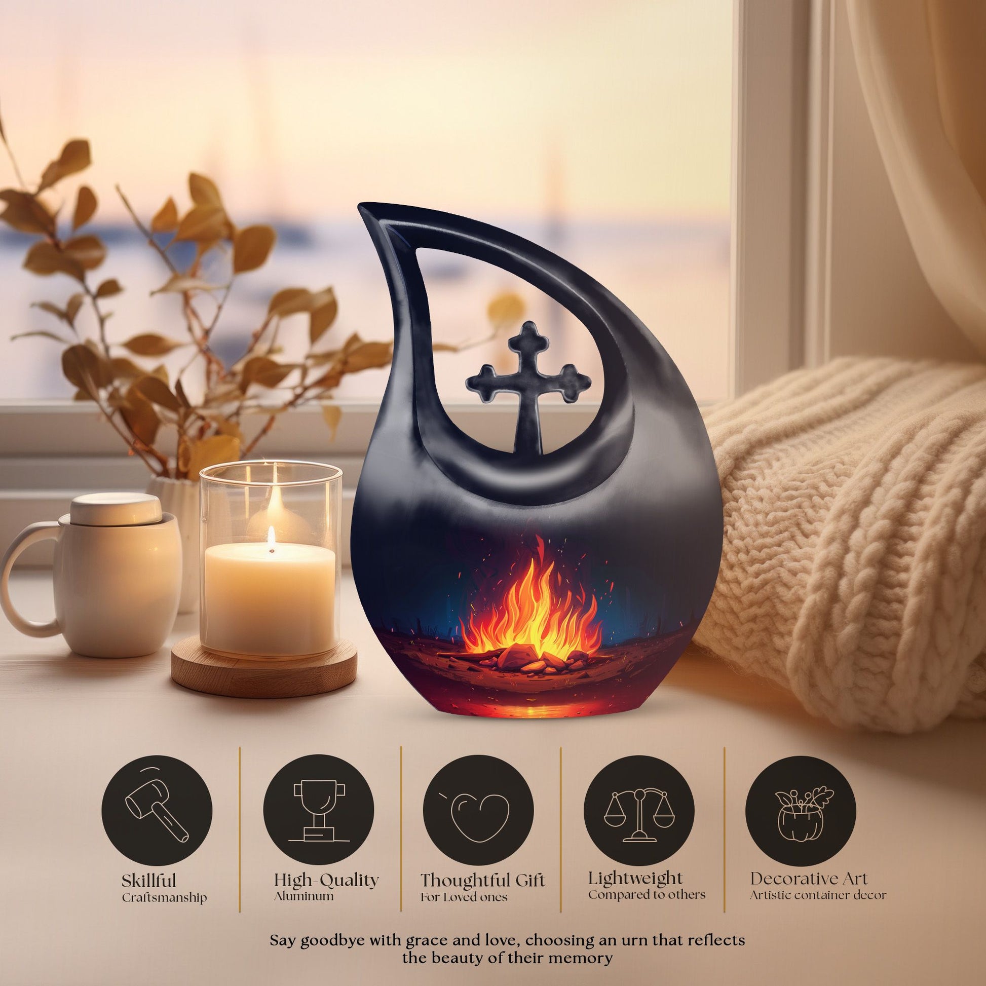 Bornfire Urns For Ashes - Cremation Burial Urns