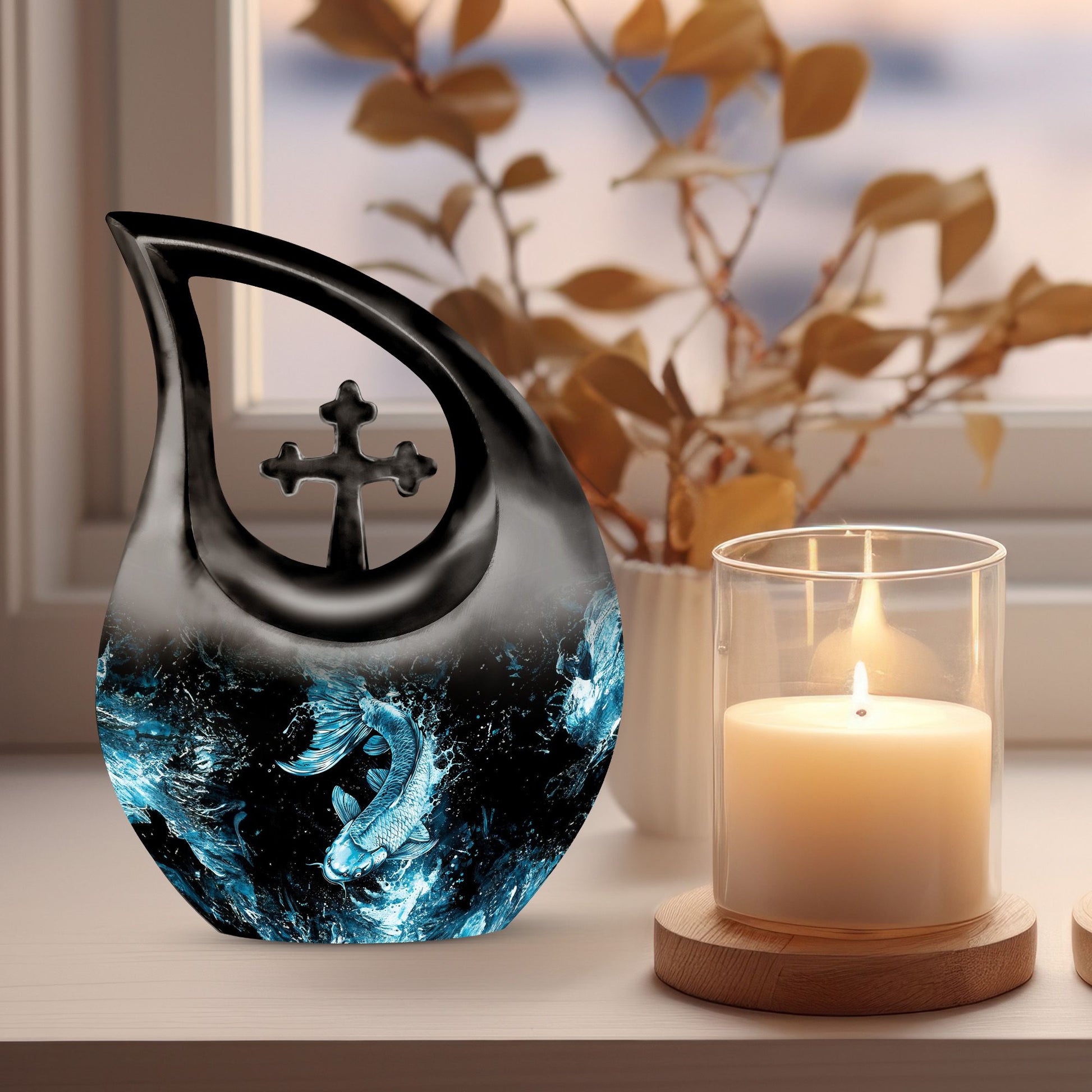 Fish Urns For Ashes - Small Burial Urns For Adult Human Ashes