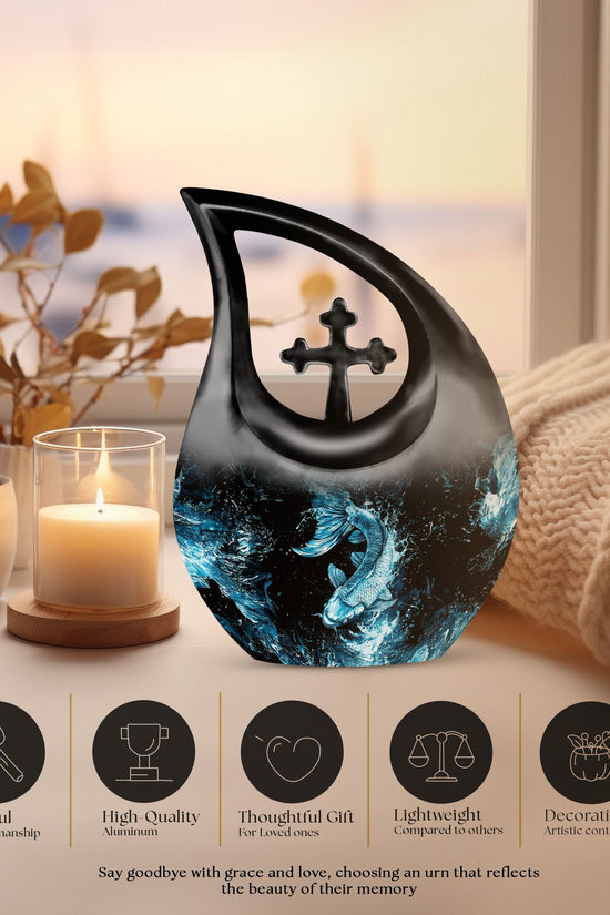 Fish Urns For Ashes - Small Burial Urns For Adult Human Ashes