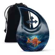 Fish Funeral Urn - Aluminum Memorial Urn For Adult Ashes