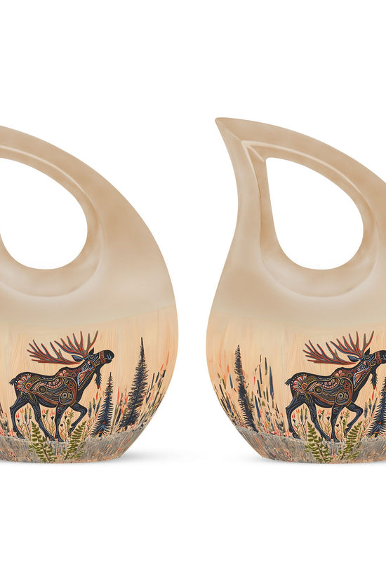 Moose Walking Urns For Ashes - Adult Burial Urns