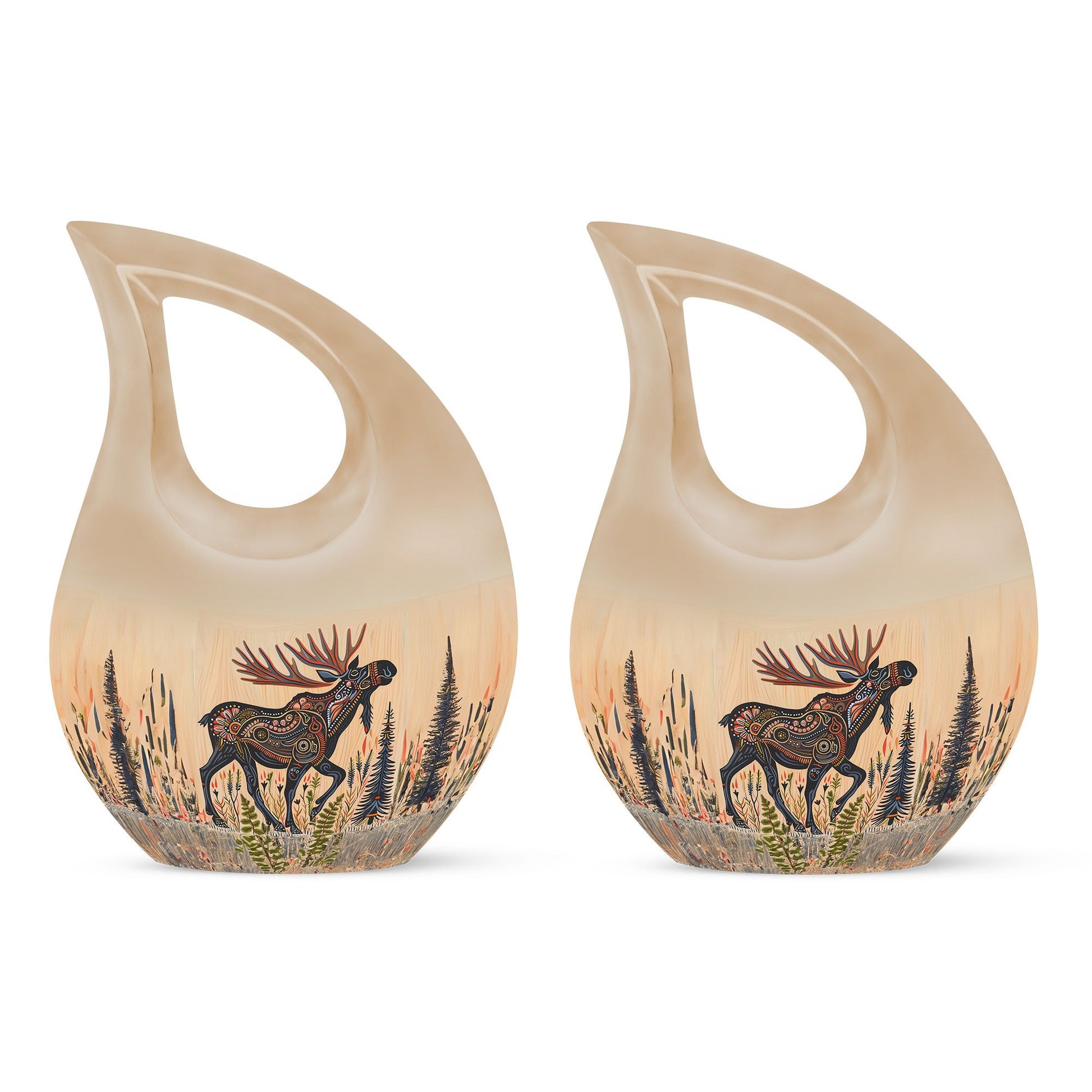 Moose Walking Urns For Ashes - Adult Burial Urns