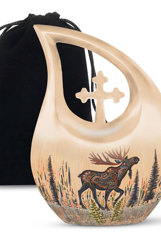 Moose Walking Urns For Ashes - Adult Burial Urns