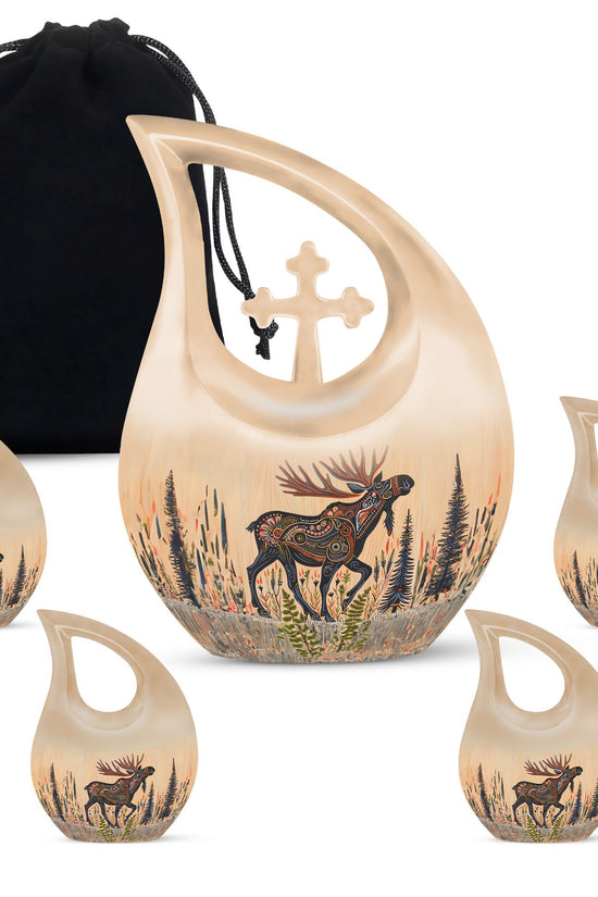 Moose Walking Urns For Ashes - Adult Burial Urns