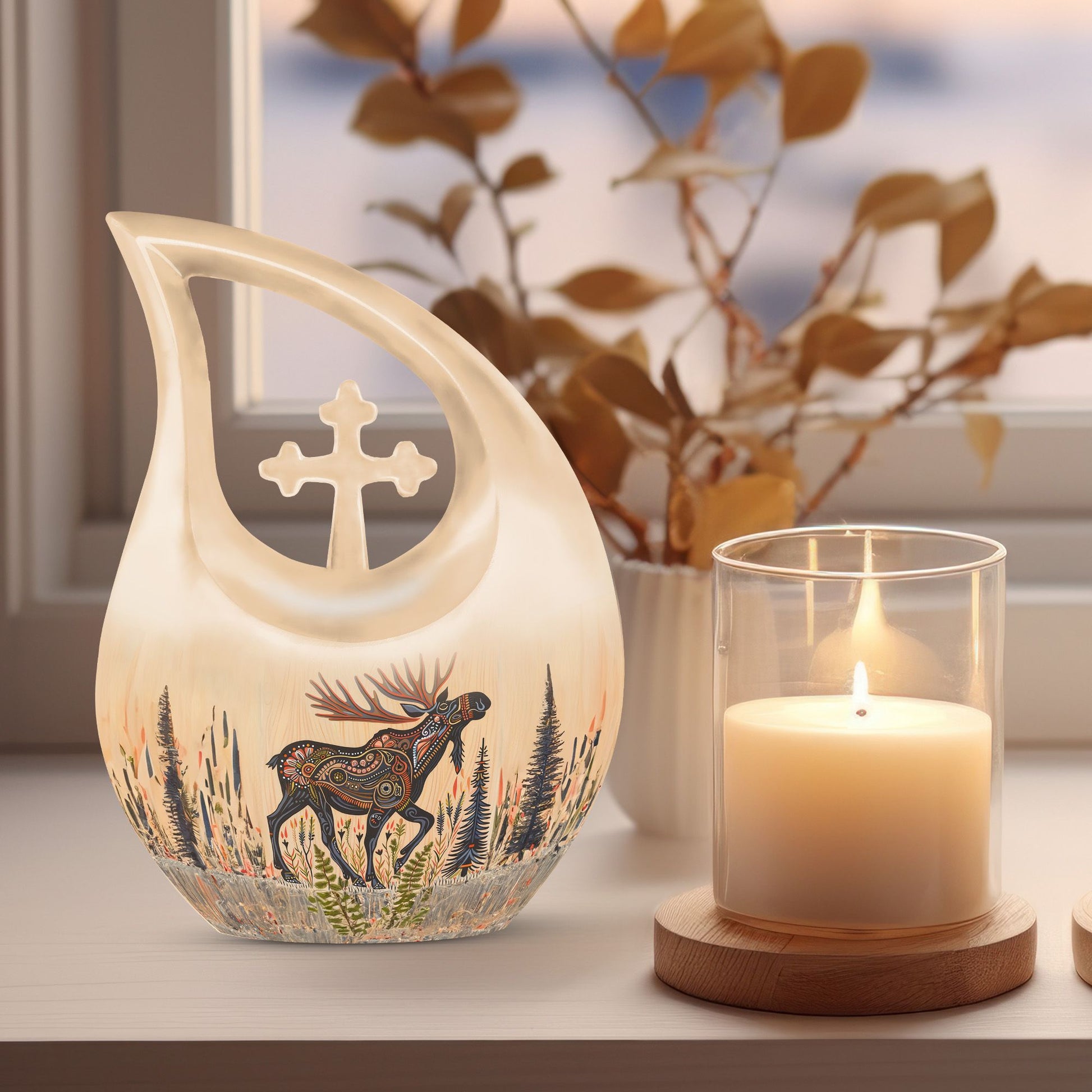 Moose Walking Urns For Ashes - Adult Burial Urns