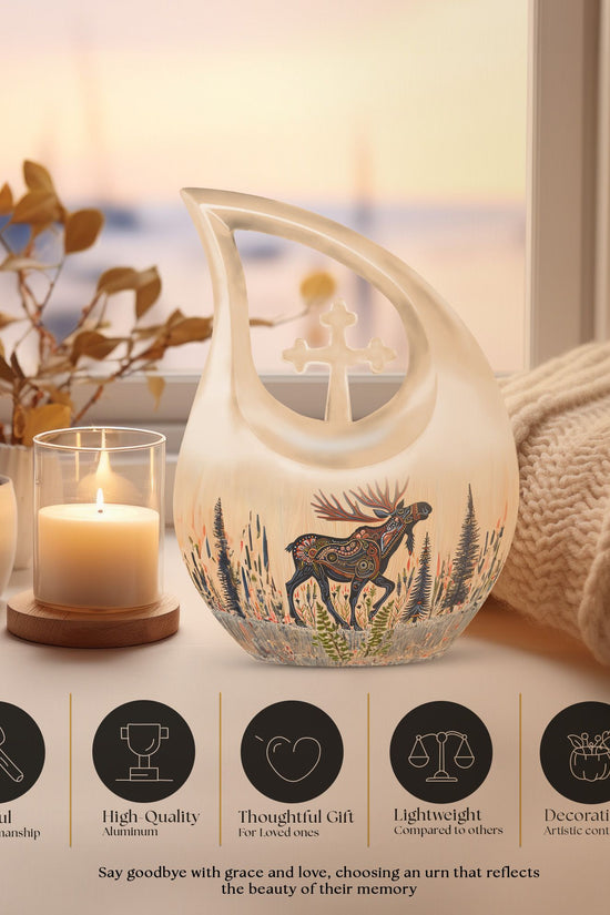 Moose Walking Urns For Ashes - Adult Burial Urns