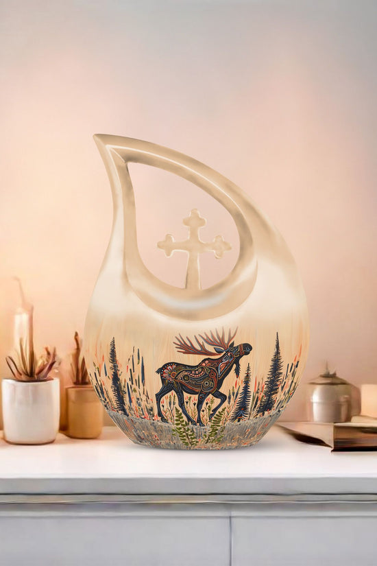 Moose Walking Urns For Ashes - Adult Burial Urns