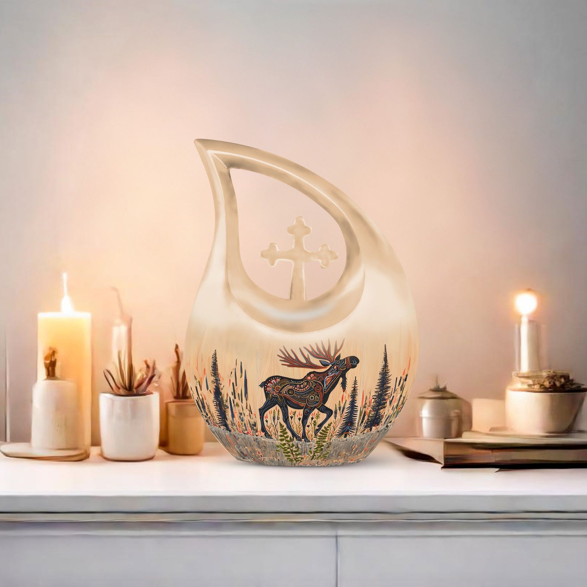 Moose Walking Urns For Ashes - Adult Burial Urns
