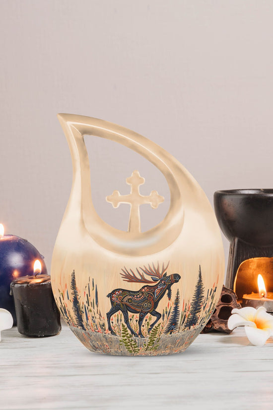 Moose Walking Urns For Ashes - Adult Burial Urns