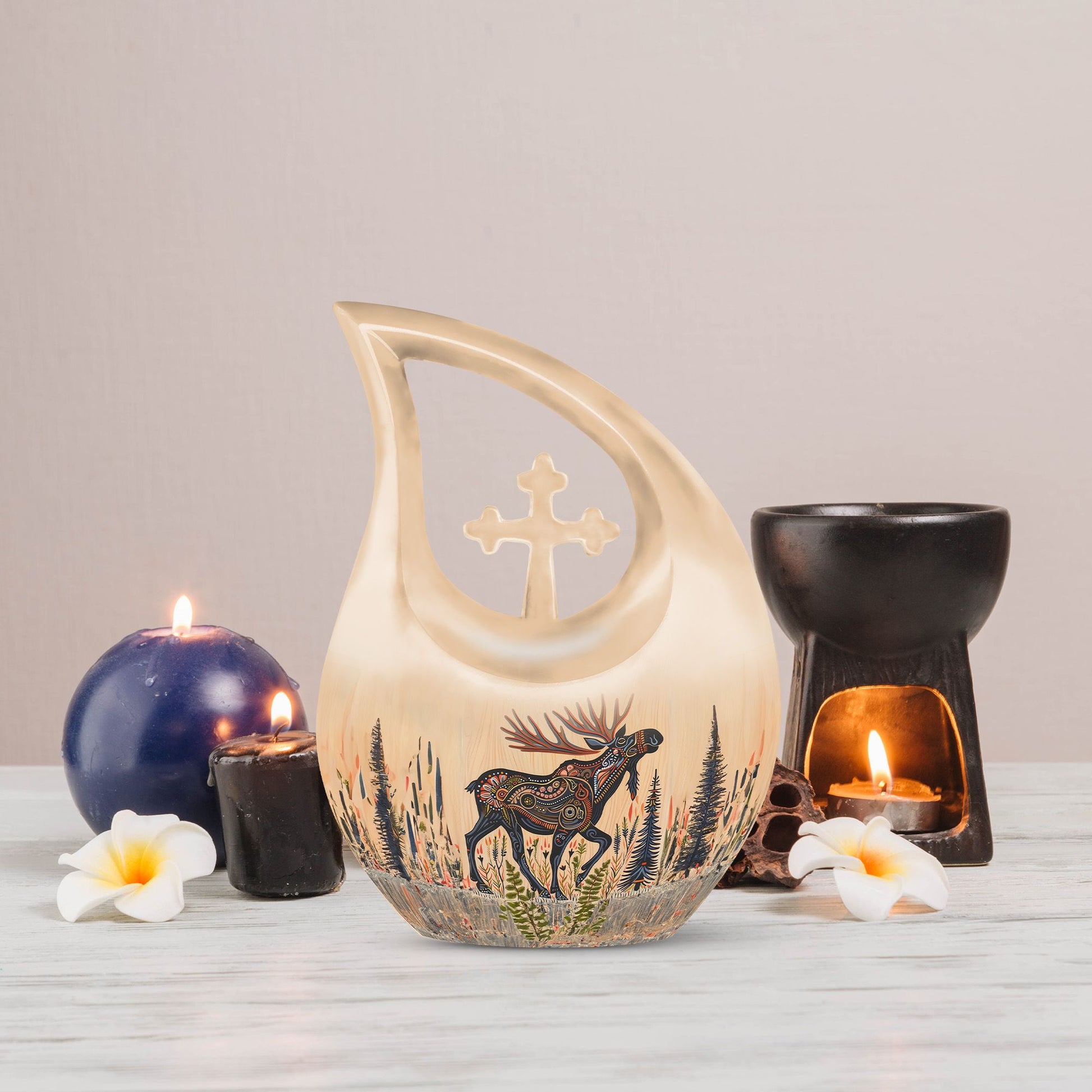 Moose Walking Urns For Ashes - Adult Burial Urns