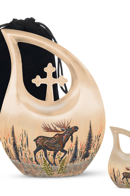 Moose Walking Urns For Ashes - Adult Burial Urns