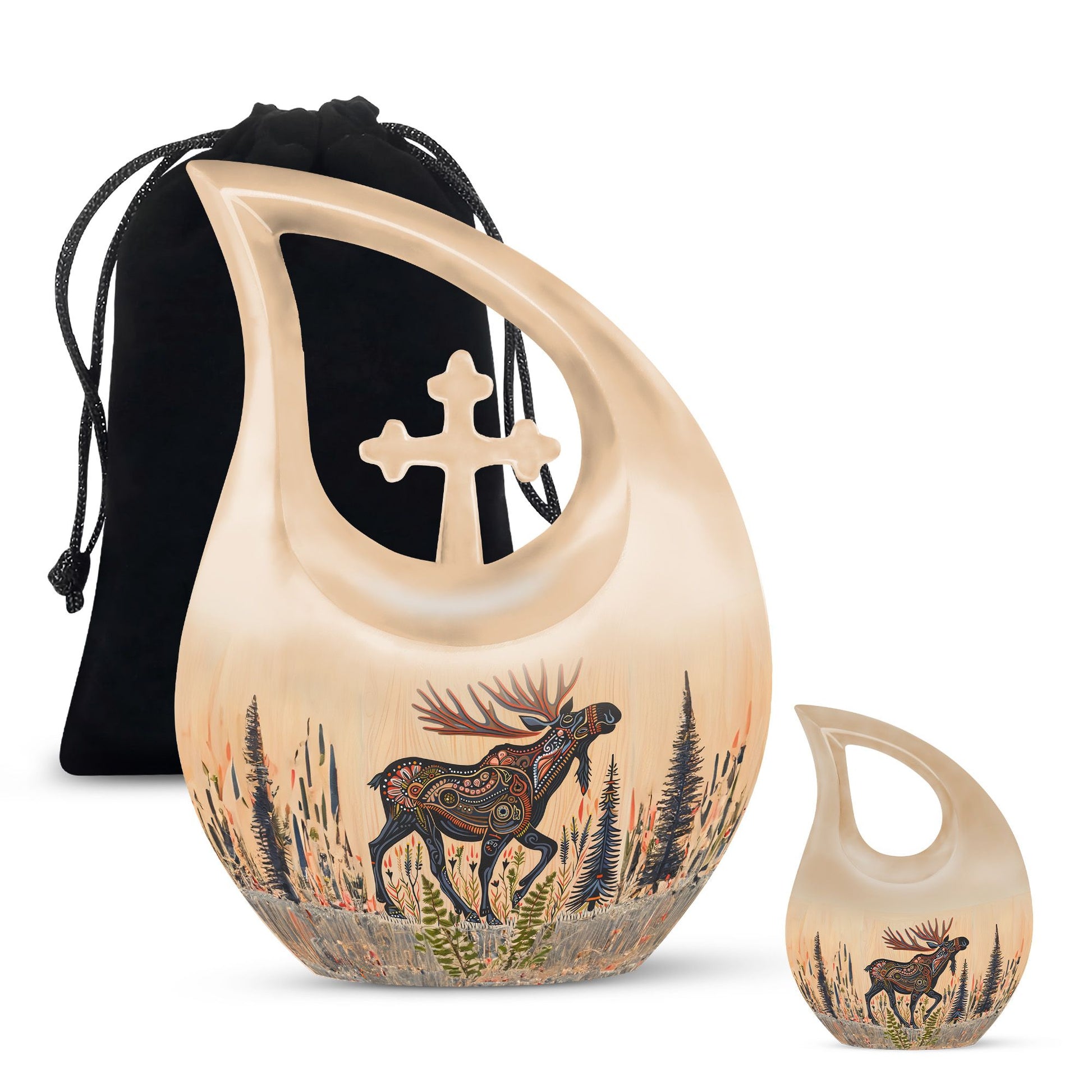 Moose Walking Urns For Ashes - Adult Burial Urns