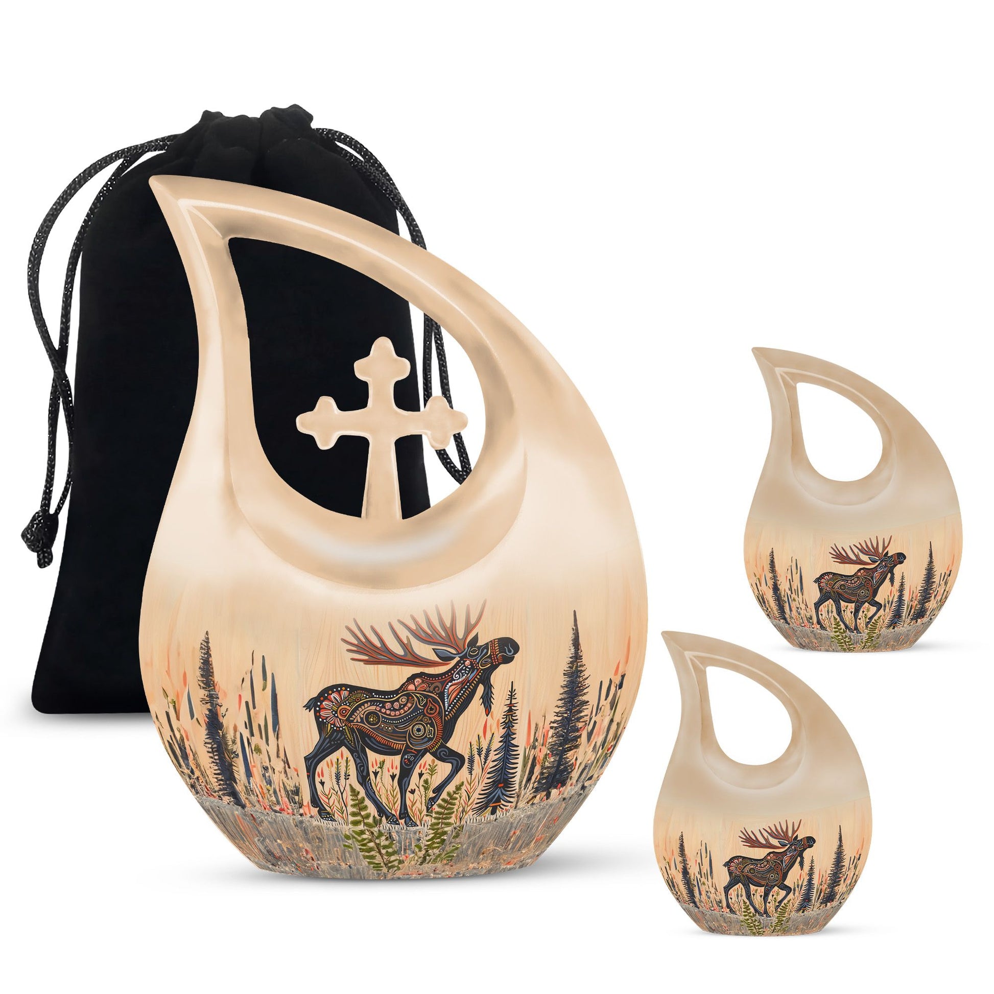 Moose Walking Urns For Ashes - Adult Burial Urns