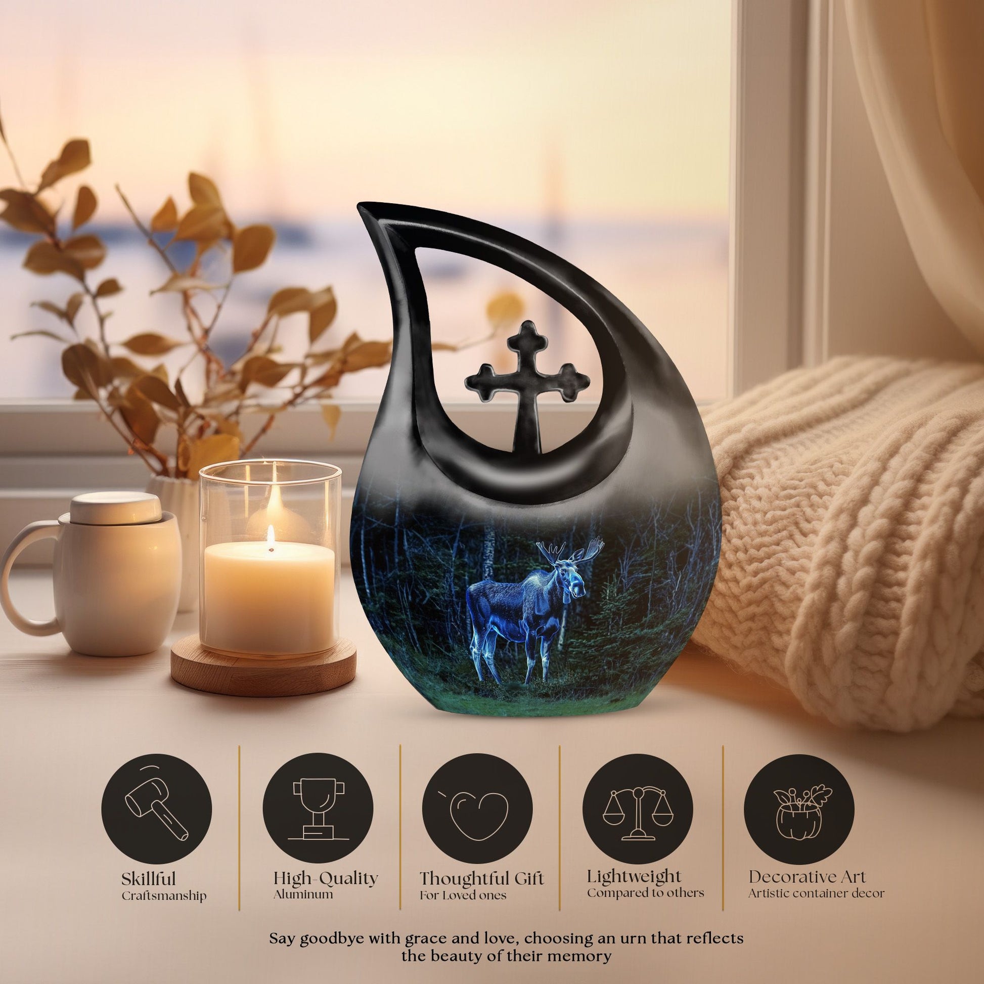 Moose Walking Urns For Ashes - Cremation Urns