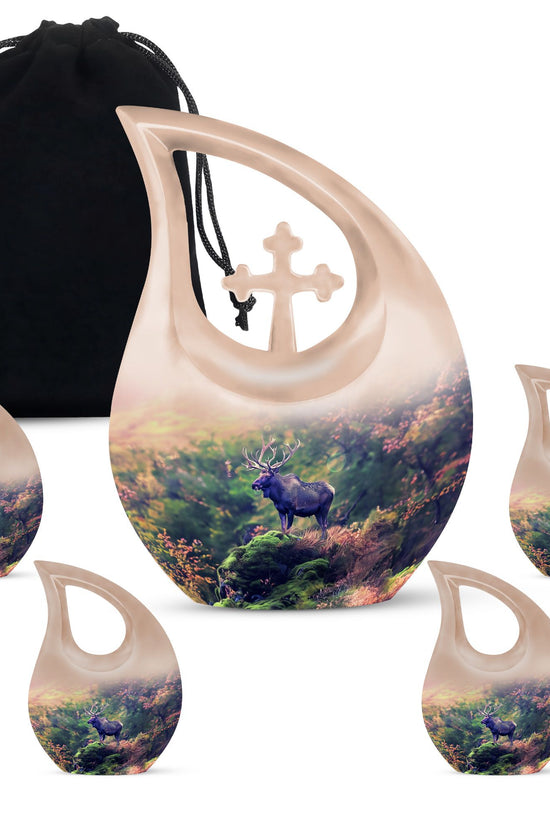 Moose Walking Urns For Ashes - Mini Cremation Urns For Human Ashes