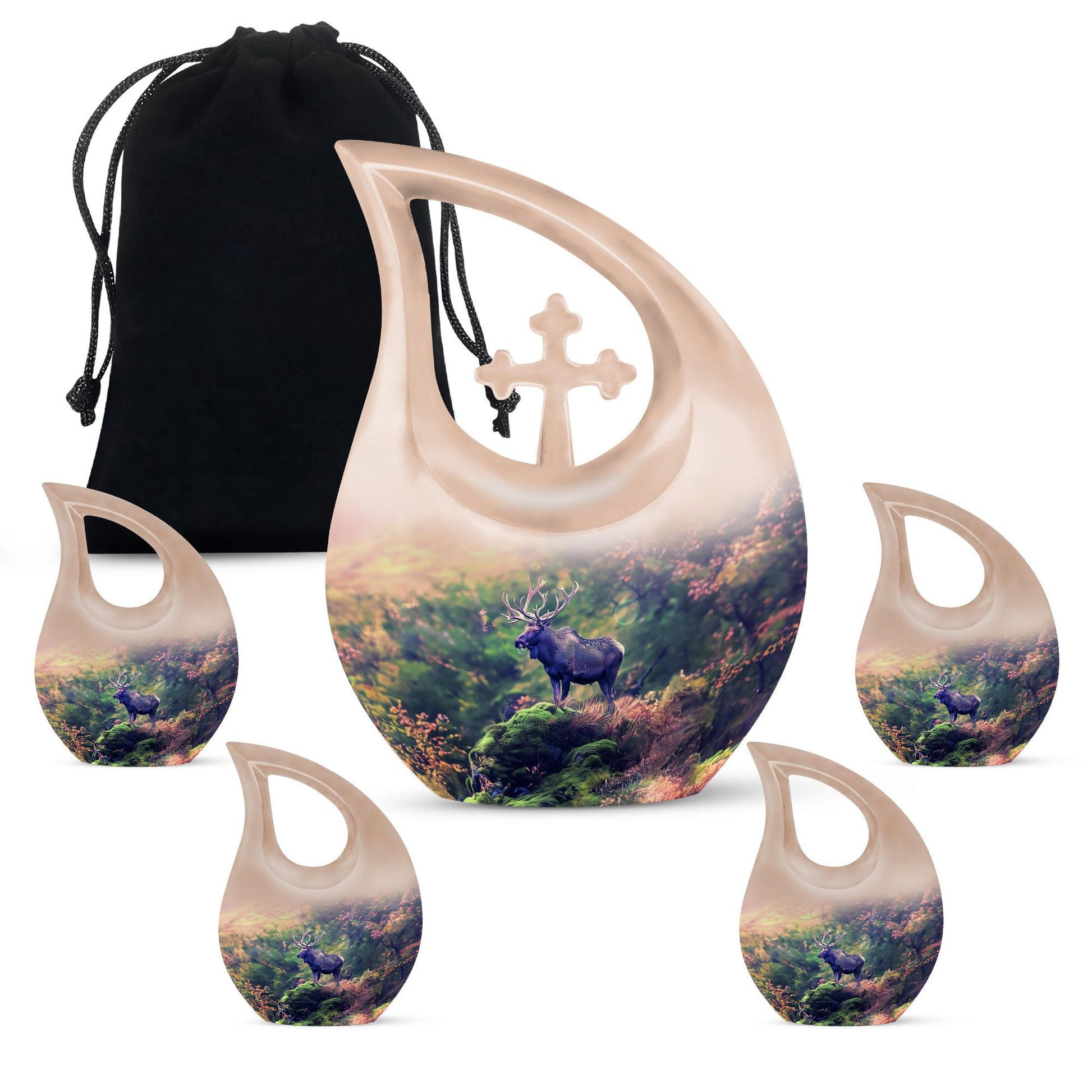Moose Walking Urns For Ashes - Mini Cremation Urns For Human Ashes