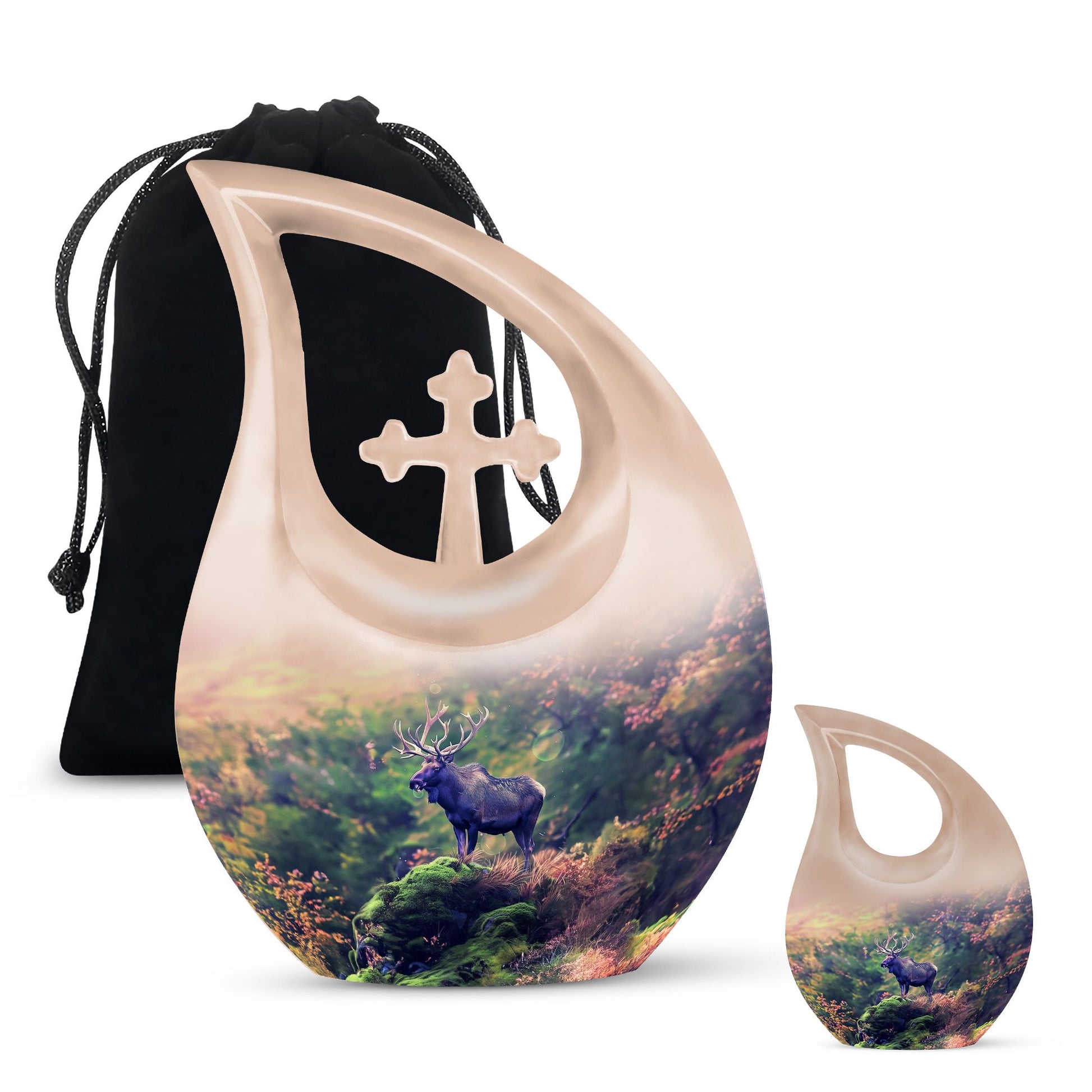 Moose Walking Urns For Ashes - Mini Cremation Urns For Human Ashes