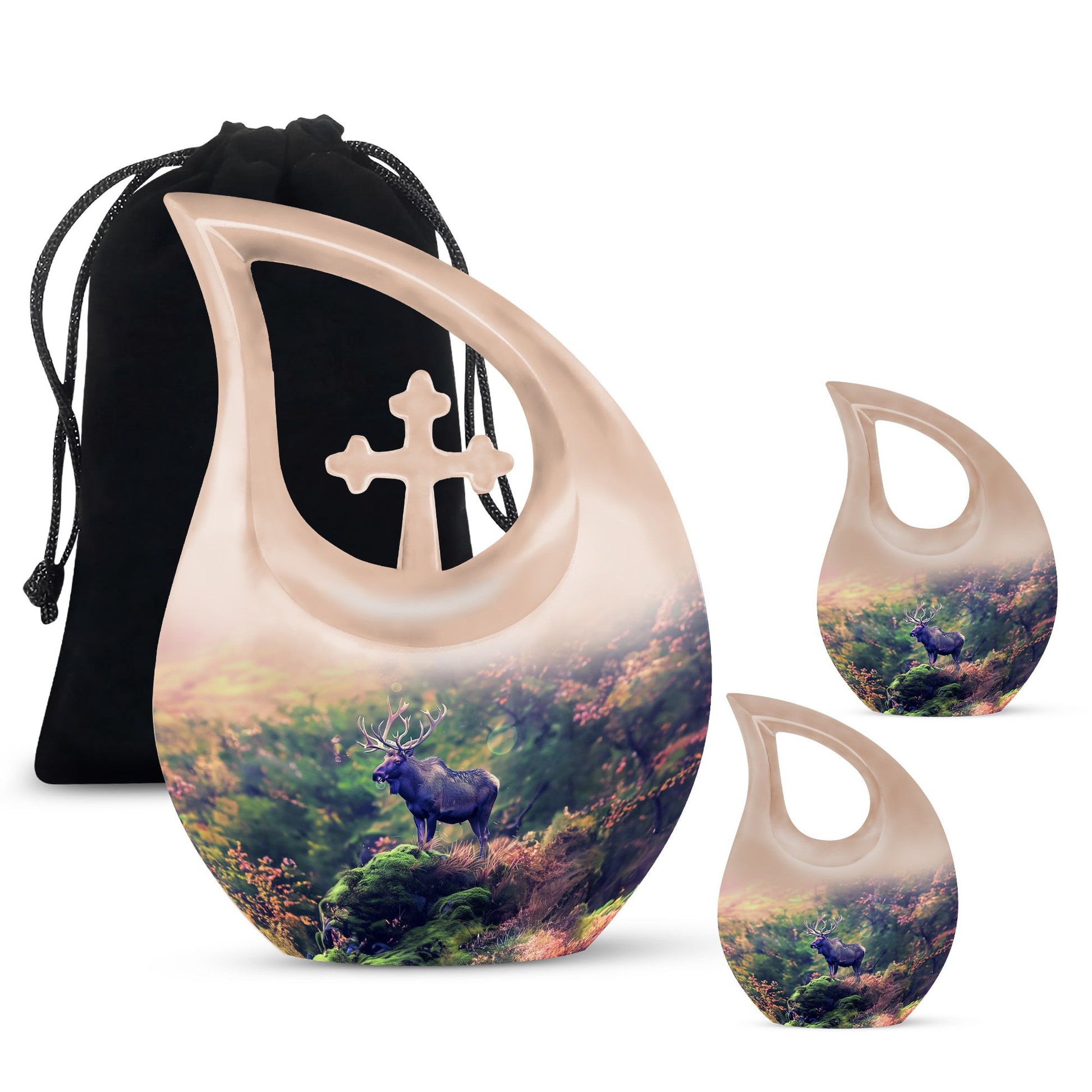 Moose Walking Urns For Ashes - Mini Cremation Urns For Human Ashes