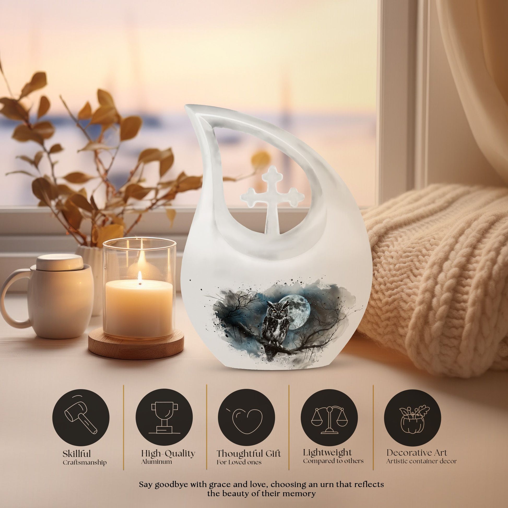 Owl Urns For Ashes - Cremation Urn Small